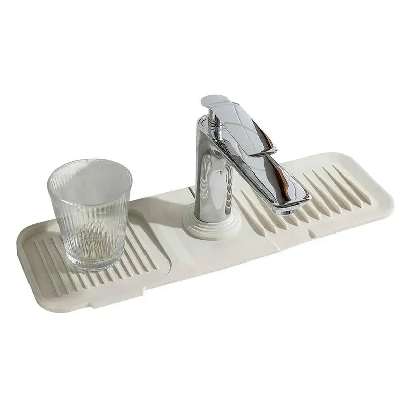 

Защитный коврик для смесителя, поднос с силиконовой ручкой для уловителя капель, набор для мыла из губки, моющаяся столешница