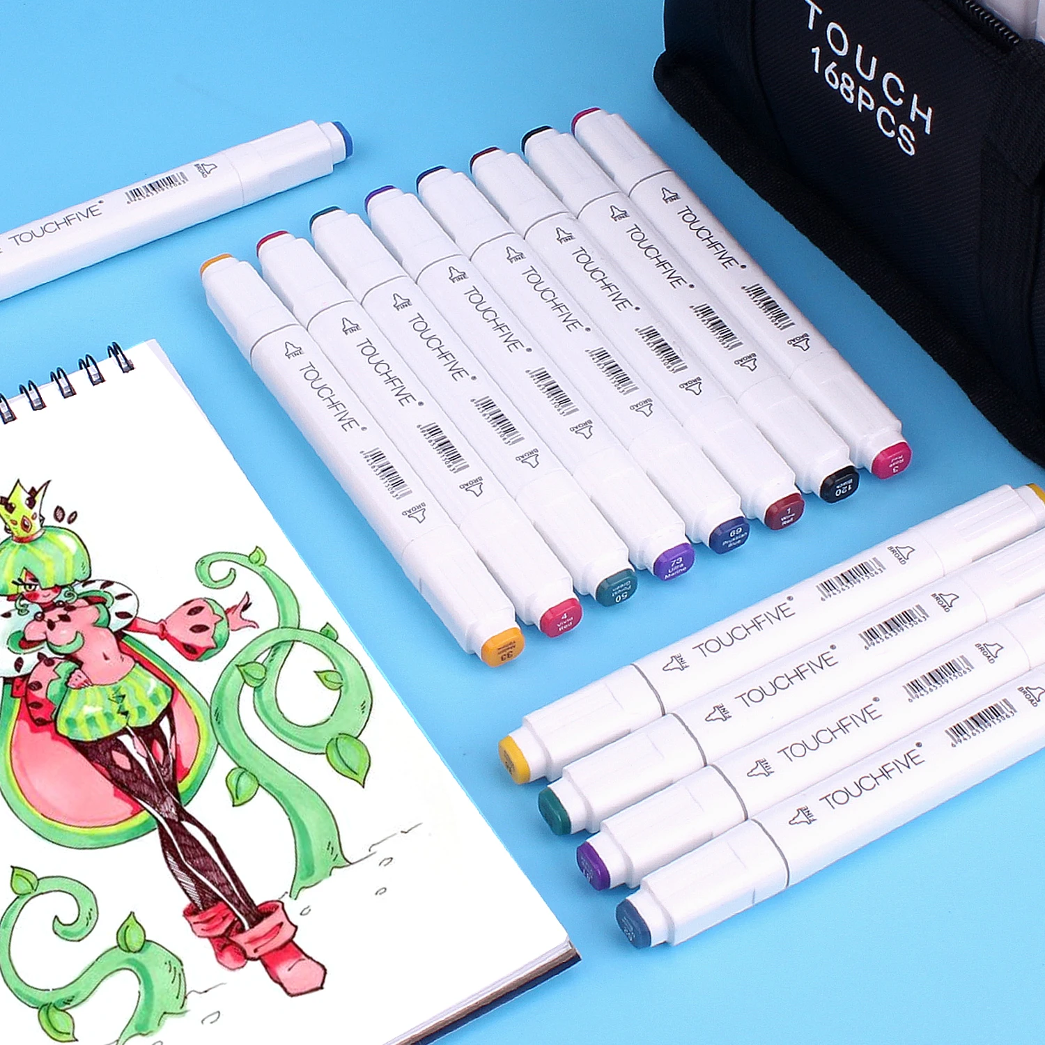 Спиртовые маркеры 40/60/80 цветов ручки для рисования с двойным наконечником