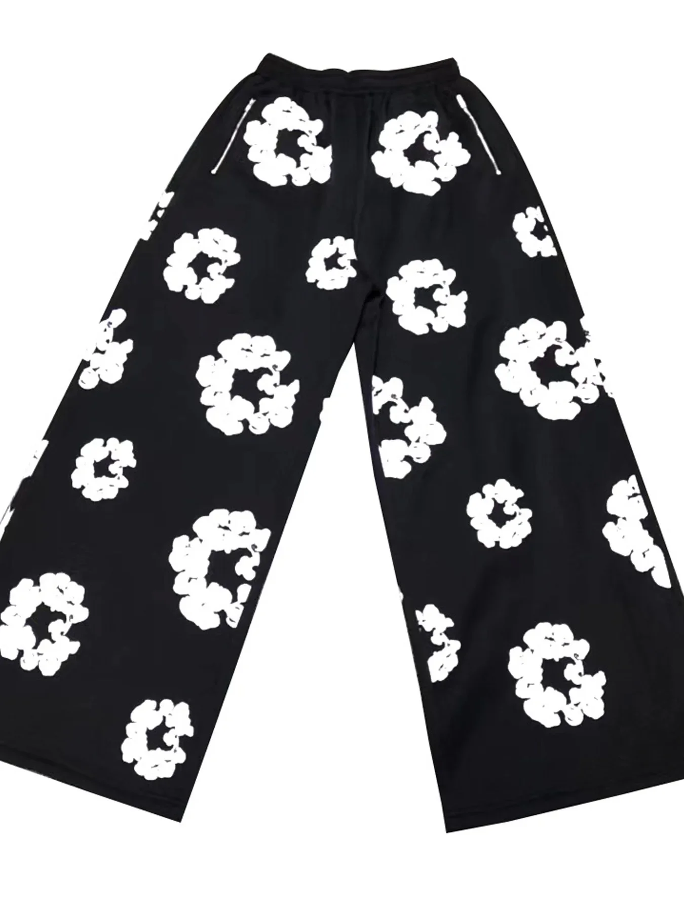 Брюки-джоггеры прямые с принтом весна 2024