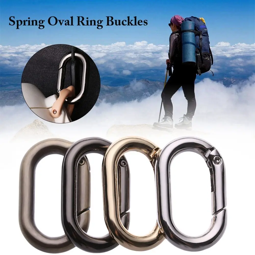 

Zinc Alloy Plated Snap Bottle Hooks Accessories Spring Oval Rings Bag Belt Buckles Handbags Clips Outdoor Carabiner