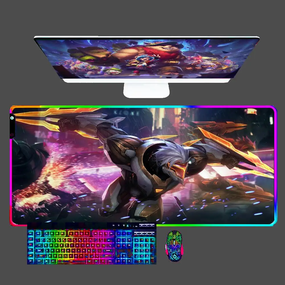 

Zed League Of Legends RGB Mouse Pad Large Gamer XXL Keyboard LED Desk Mouse Mat Carpet Rubber Tapis Souris Gaming Mousepad 90x40