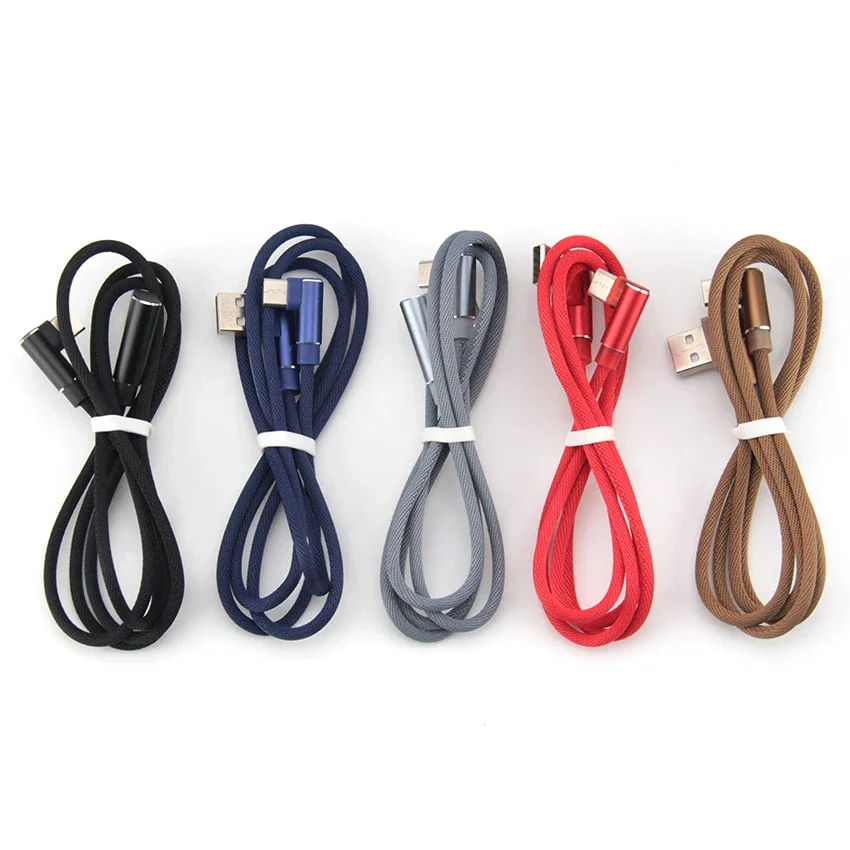 Кабель Micro USB Type-C с углом 90 градусов для быстрой зарядки 100 шт.