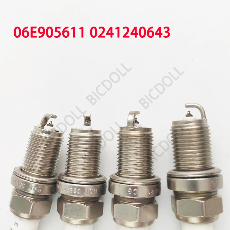 4/6 шт. Иридиевые свечи зажигания 06E 905611 0241240643 Для Audi A6 C7 A7 A8 1.8L 2.0L 2.5L 3.0L CYPA CLXB CMHA CMDA