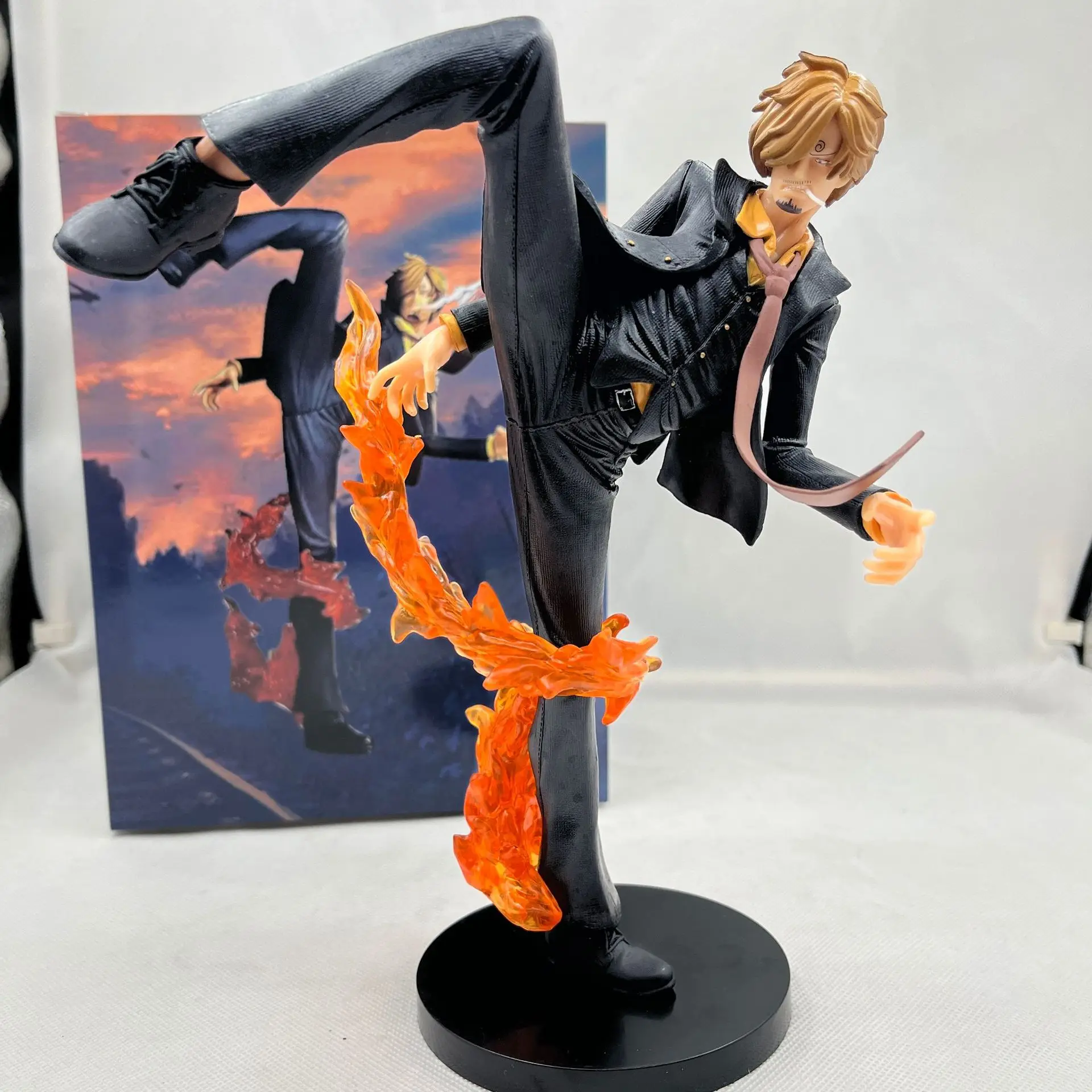 

One Piece Hunter Fan Vinsmoke Sanji Figure Split Kick Sanji 24cm Pvc Model Toys