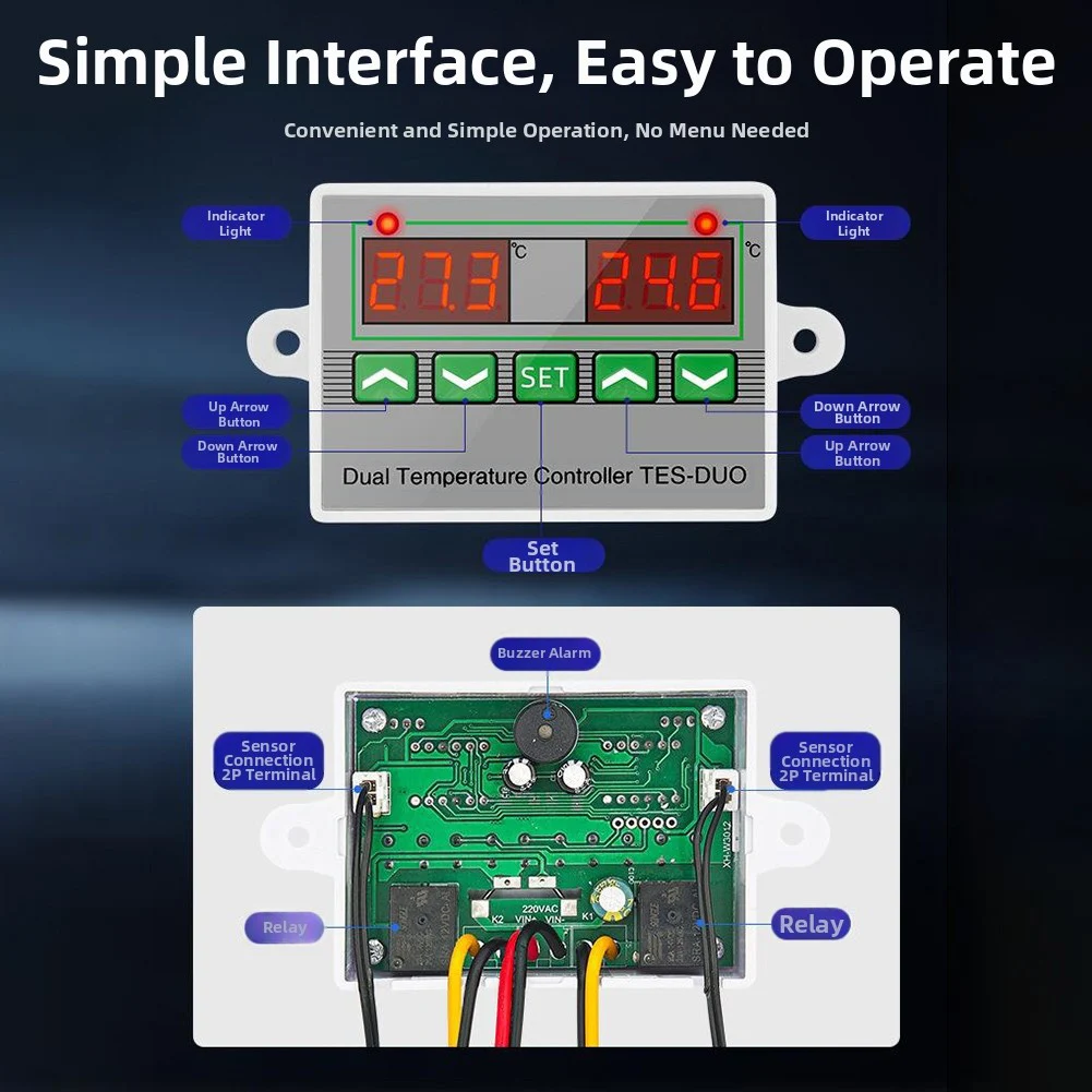 

Цифровой двухзонный термостат ZFX-ST3012 220В