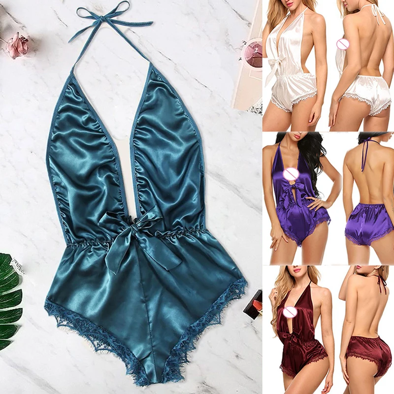 

Underwear Women Sexy Lingerie Push Up Tube Top Female Plus Size Sensual Pajamas Transparent Bralette Halter Brief Set Sports Bra