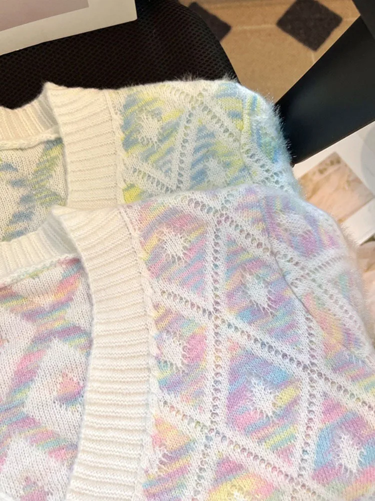 Элегантный модный однобортный кардиган осенний женский тонкий укороченный топ с