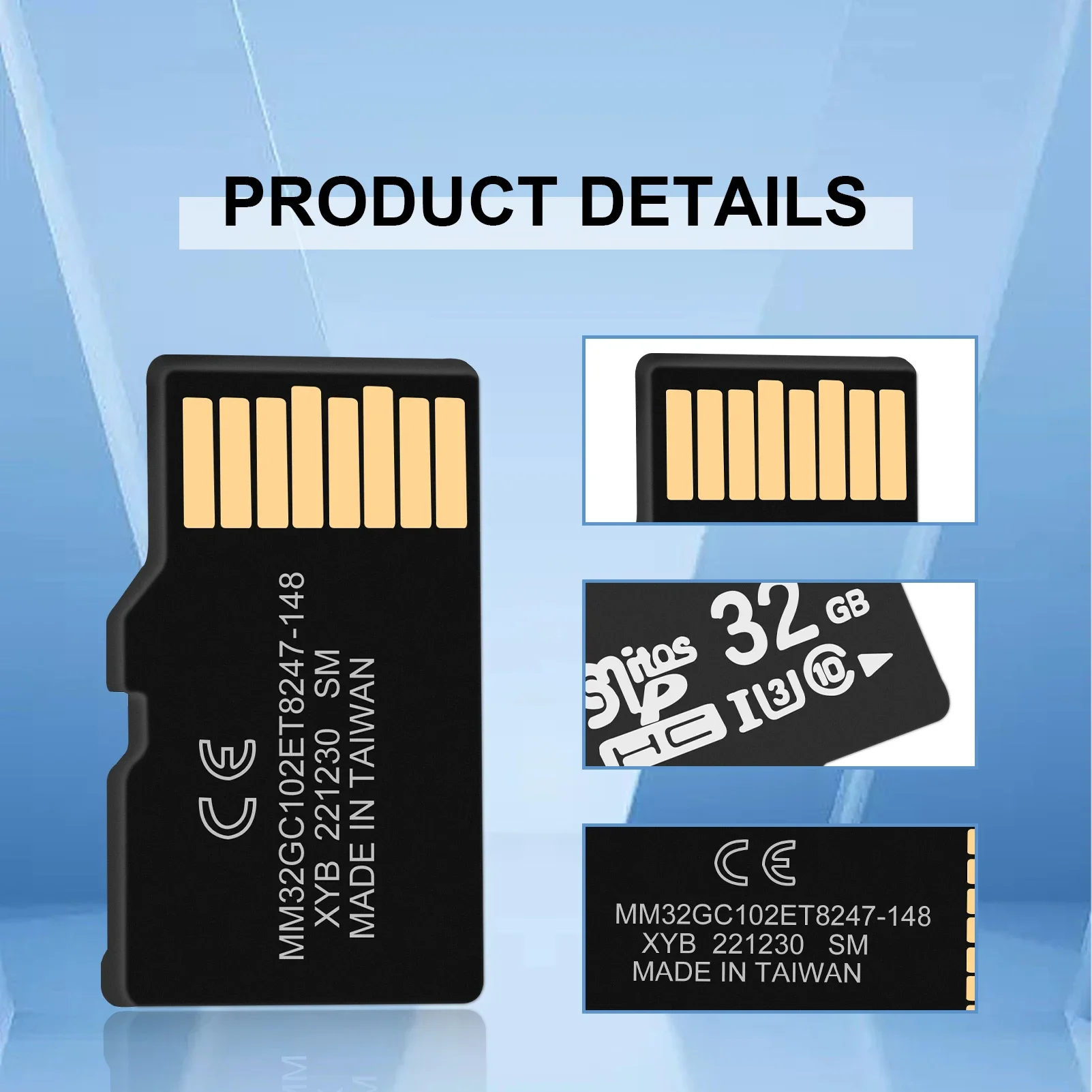 Карта памяти SD 32 ГБ высокоскоростная Водонепроницаемая технология Plug and Play для