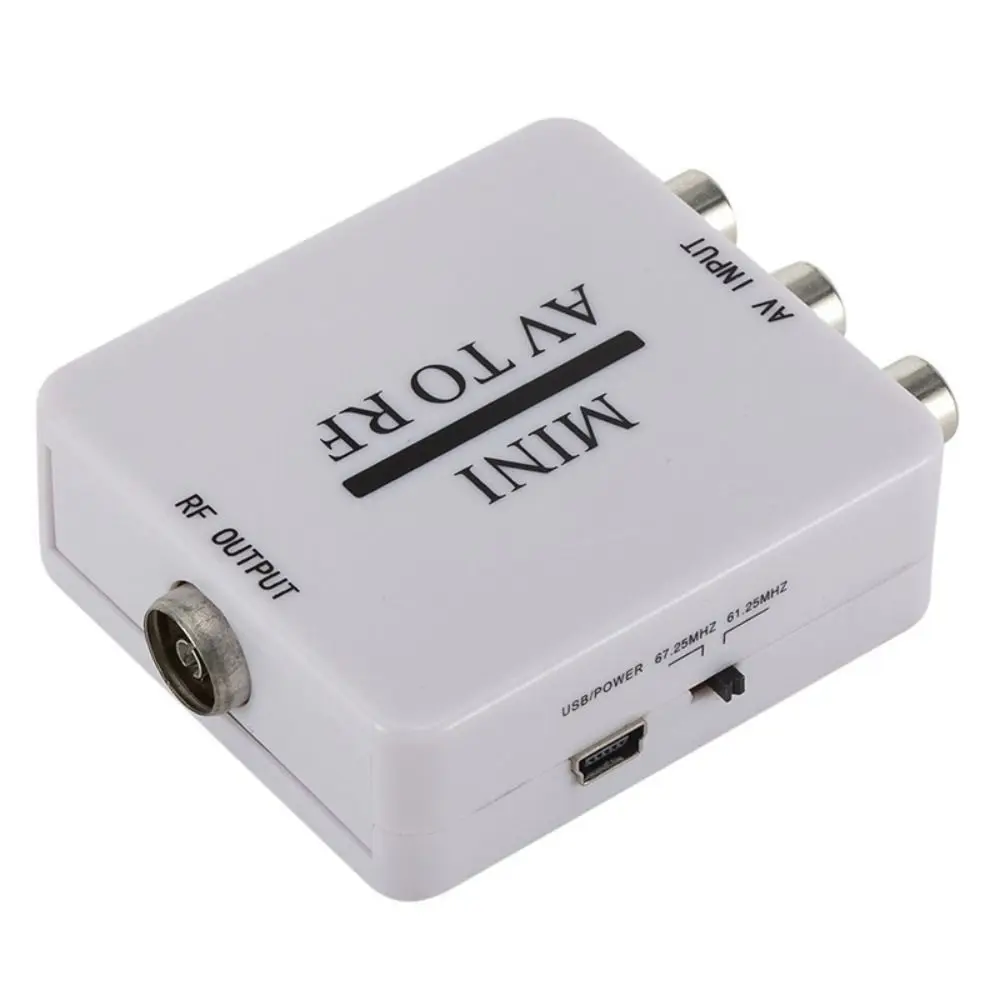 Фото AV в RF RCA AV в RF преобразователь ТВ-коммутатор RCA в RF AV в RF усилитель 61,25 МГц видеоконвертер для ТВ/VHS VCR/DVD-рекордера №4