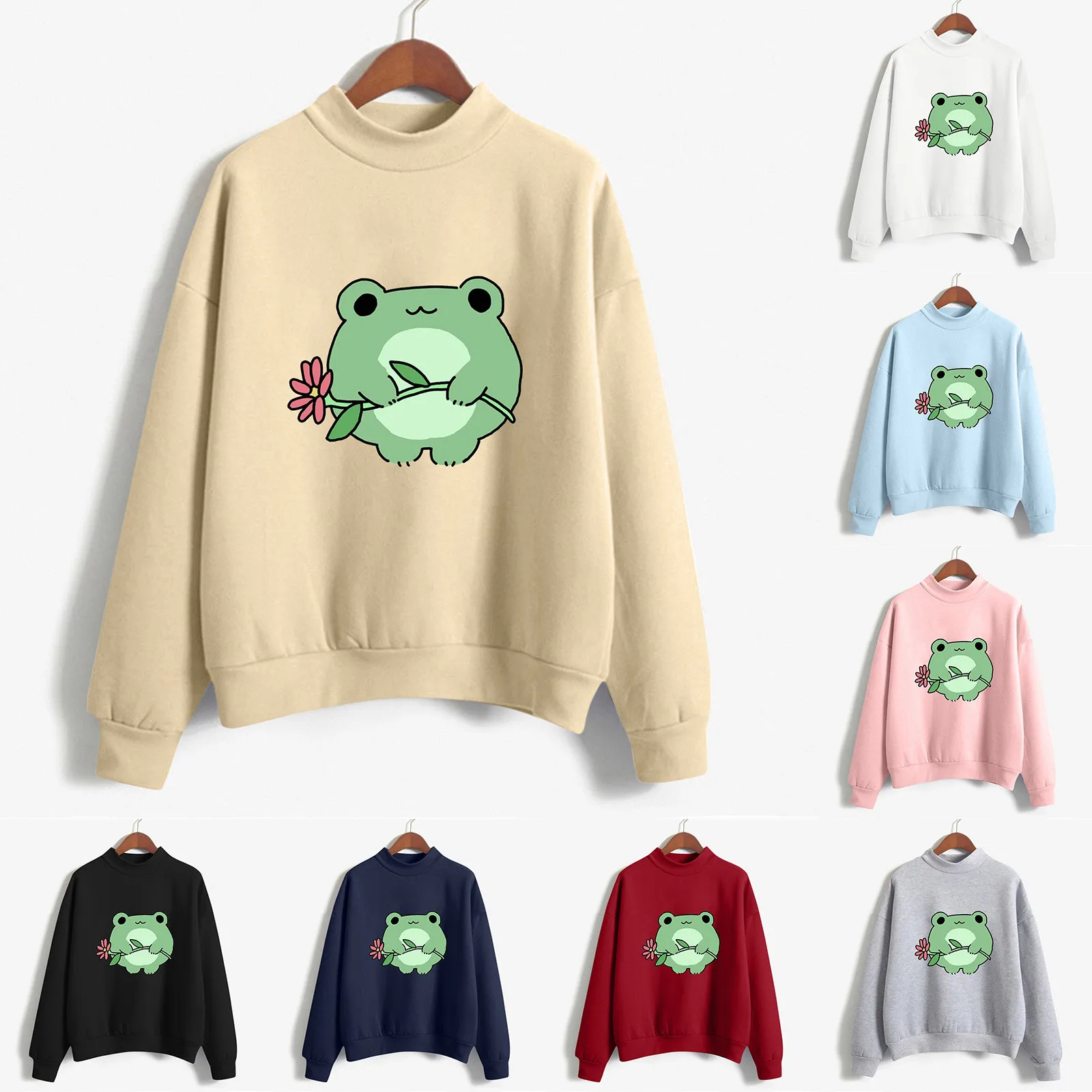 

Ladies Athletic Top Womens Autumn And Winter Casual Hoodless Sweatshirt Round Neck Long Sleeve Pullover Lady Long Sleeve Top