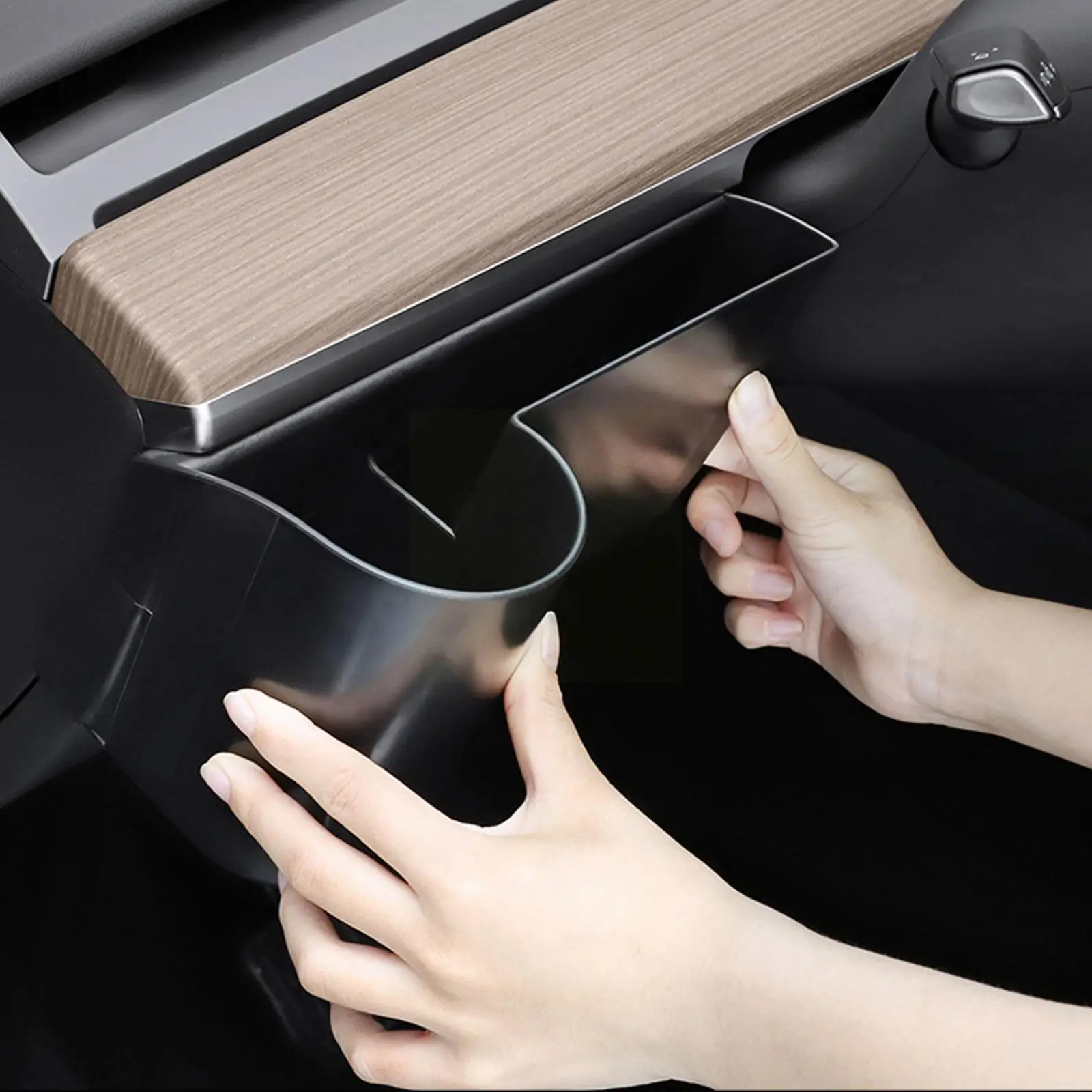 

Контейнер для хранения Tesla Model 3/Y, подставка для чашки с водой на приборной панели, из АБС-пластика, для салона автомобиля, коробка для хранени...