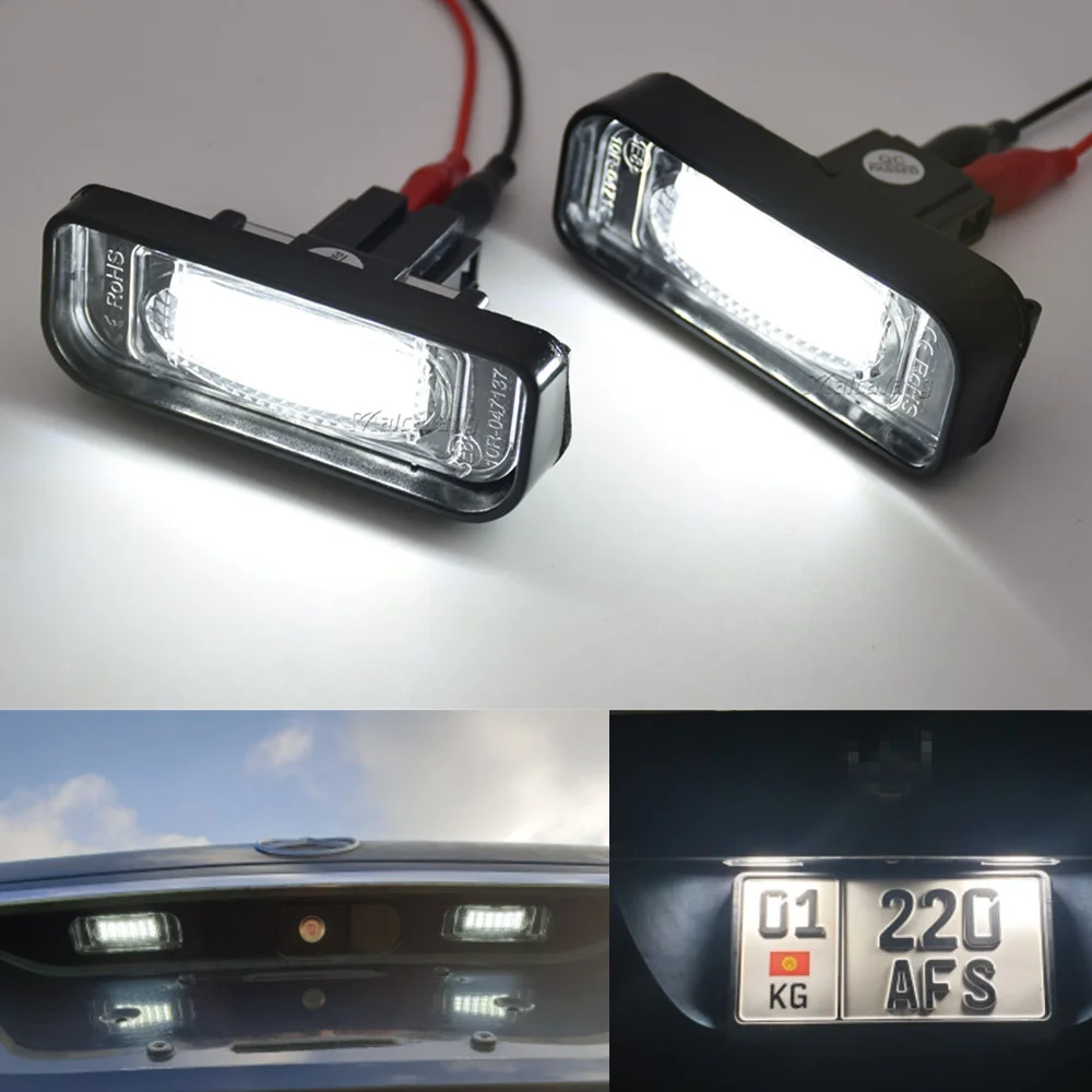 

2pcs LED Lamp For Mercedes Benz 1999-2005 S-Class W220 S320 S350 S500 S55 S600 S65 Number Car Accessories License Plate Light