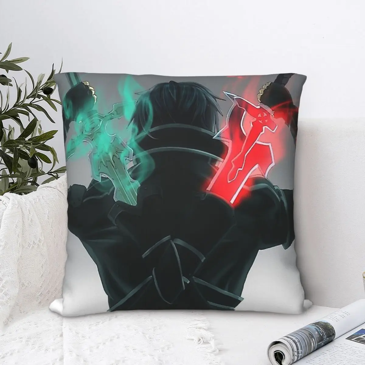 

Крутая подушка для обнимания, чехол, меч, искусство онлайн, Kirigaya Kazuto Yuuki рюкзак с изображением асуны, подушка с принтом «сделай сам», декоративная подушка