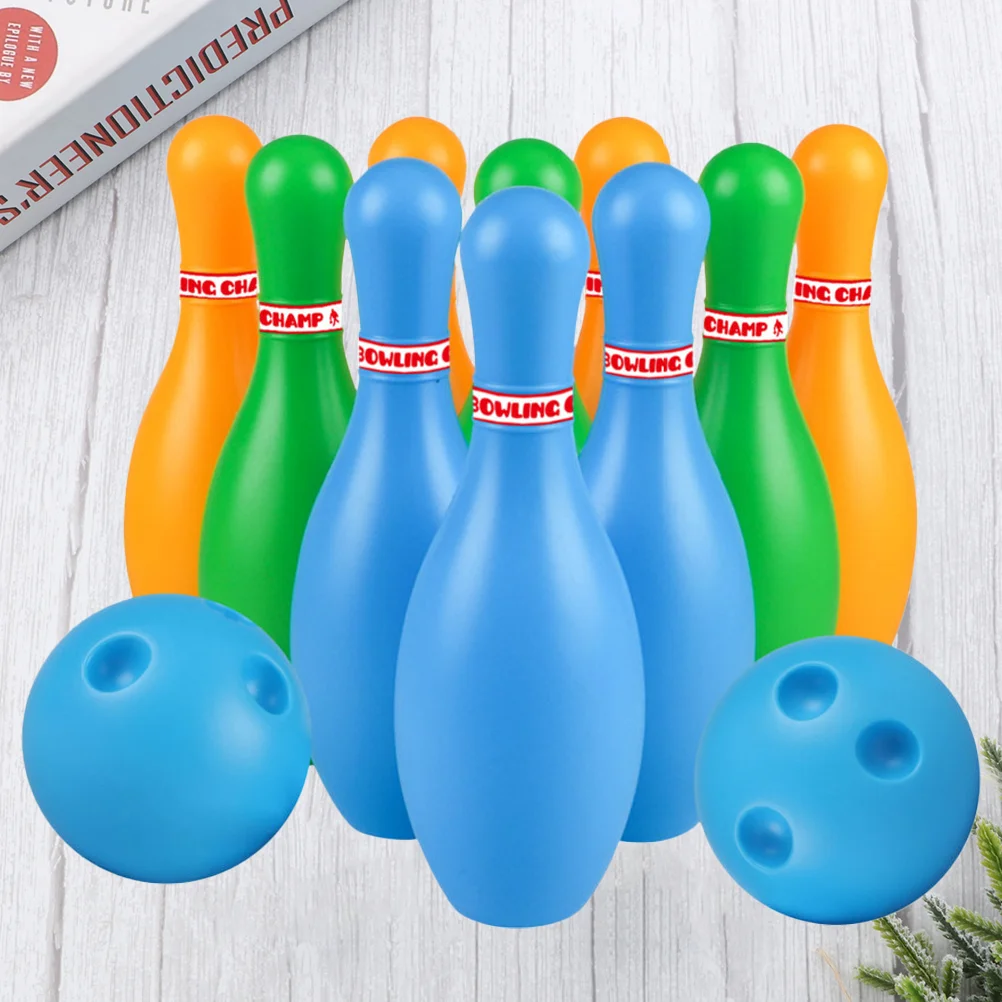 1 Set Kids Bowling Toys Plastic Gutterball Educational Funny Bowling Ball Toys for Children Toddlers (Random Color)