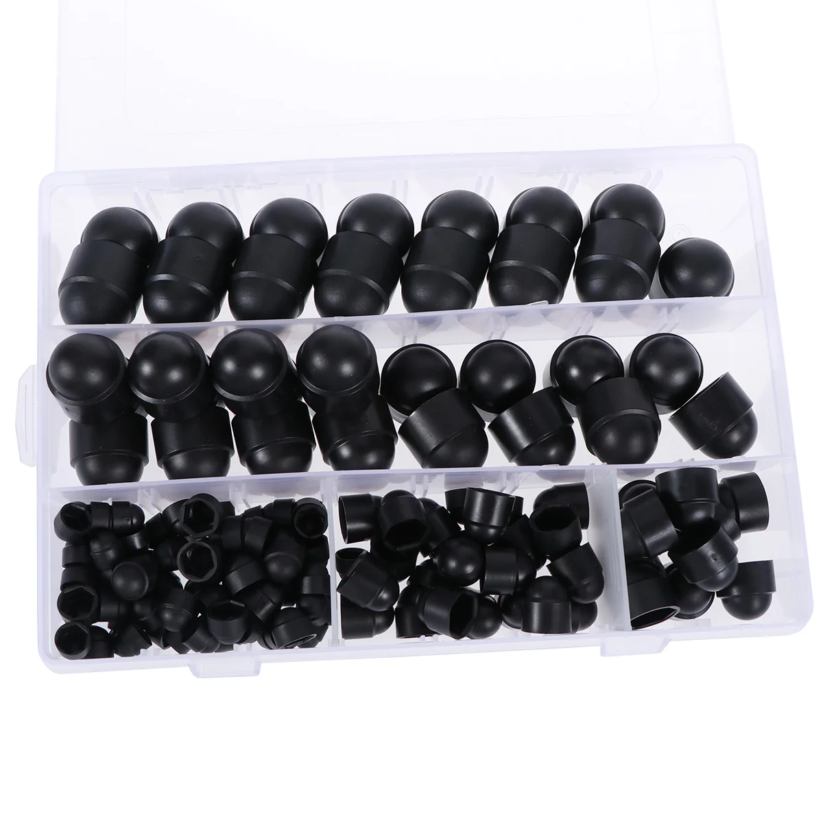 

145 Pcs Dome Hexagon Nut Head Caps Cover against Weathering Tampering Black -M12