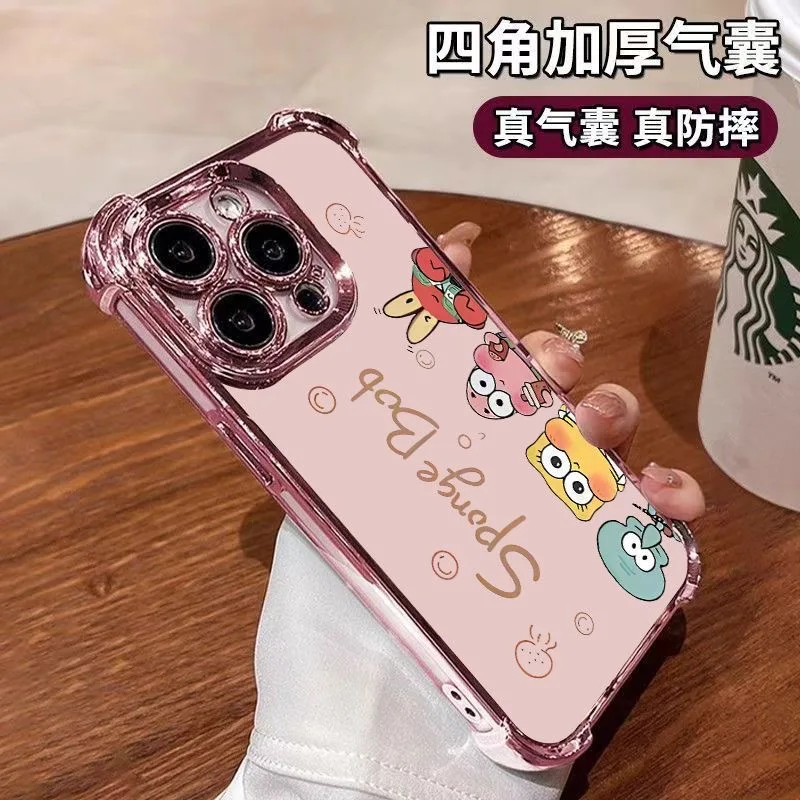 Милый чехол с изображением губки героями мультфильмов для Infinix Hot 40i 30 30i 10s 9 Play Smart 8