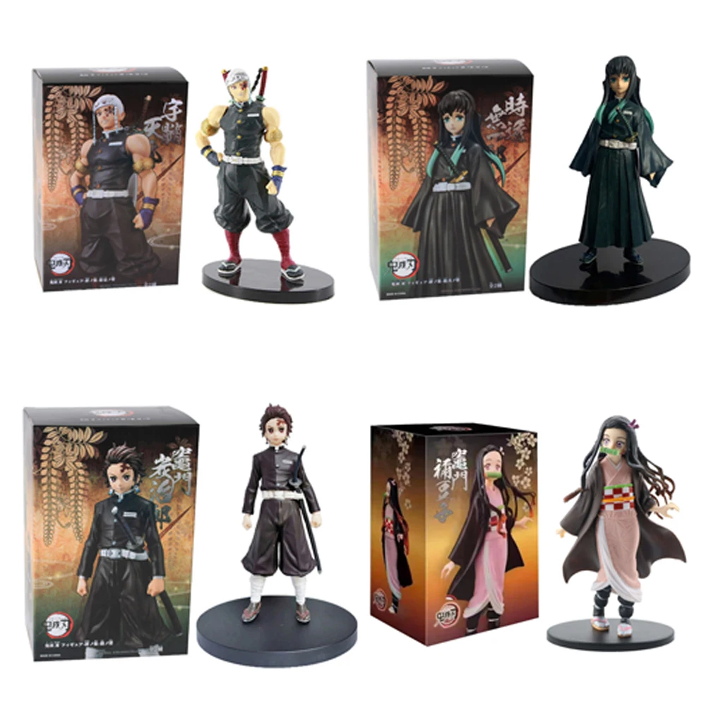 

Kimetsu no Yaiba Figure 16cm Agatsuma Zenitsu Figurine Tanjirou Nezuko anime Demon Slayer action Figure Warrior PVC Model Toys