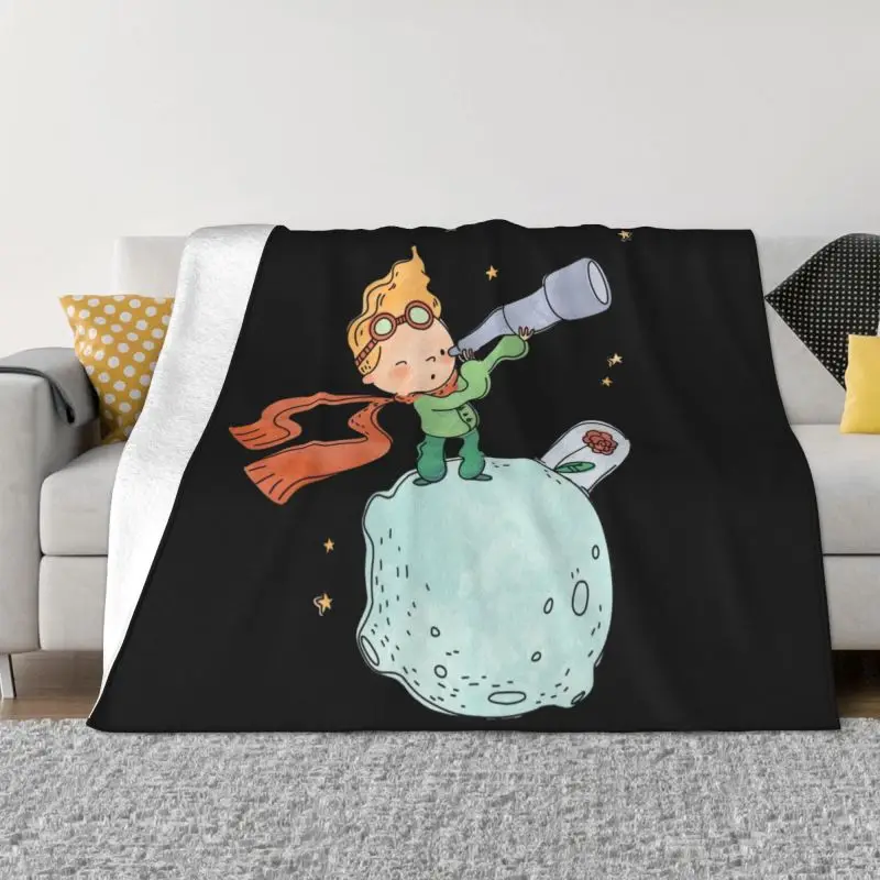 

The Little Prince Blanket Warm Fleece Soft Flannel Le Petit Prince French Fairy Tale Throw Blankets for Bed Sofa Outdoor Autumn