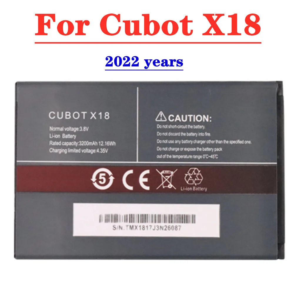 

2022 years High Quality 3200mAh Original Cubot X18 Replacement Battery For Cubot X18 Mobile Phone Batteria Batteries In Stock