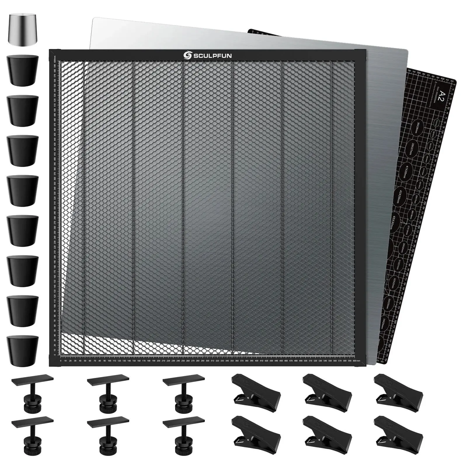 SCULPFUN H3 600x600mm Laser Cutting Honeycomb Panel Workbench Suitable for Diode, CO2 Laser Engraving Machine Professional metal loading=lazy