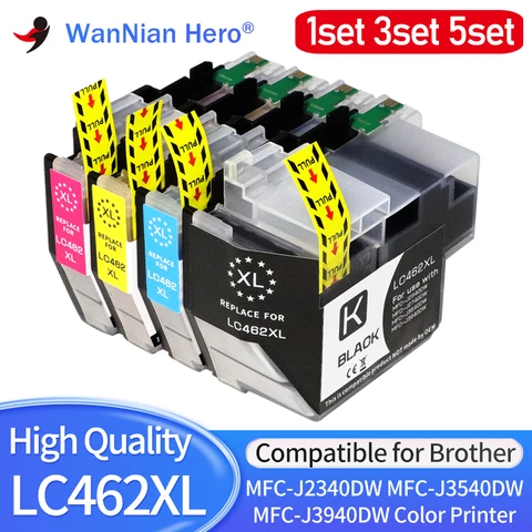 1 компл. ~ 5 компл. LC462 LC462XL LC472XL 472 Совместимый картридж InkJet для принтера Brother MFC-J2340DW MFC-J3540DW MFC-J3940DW