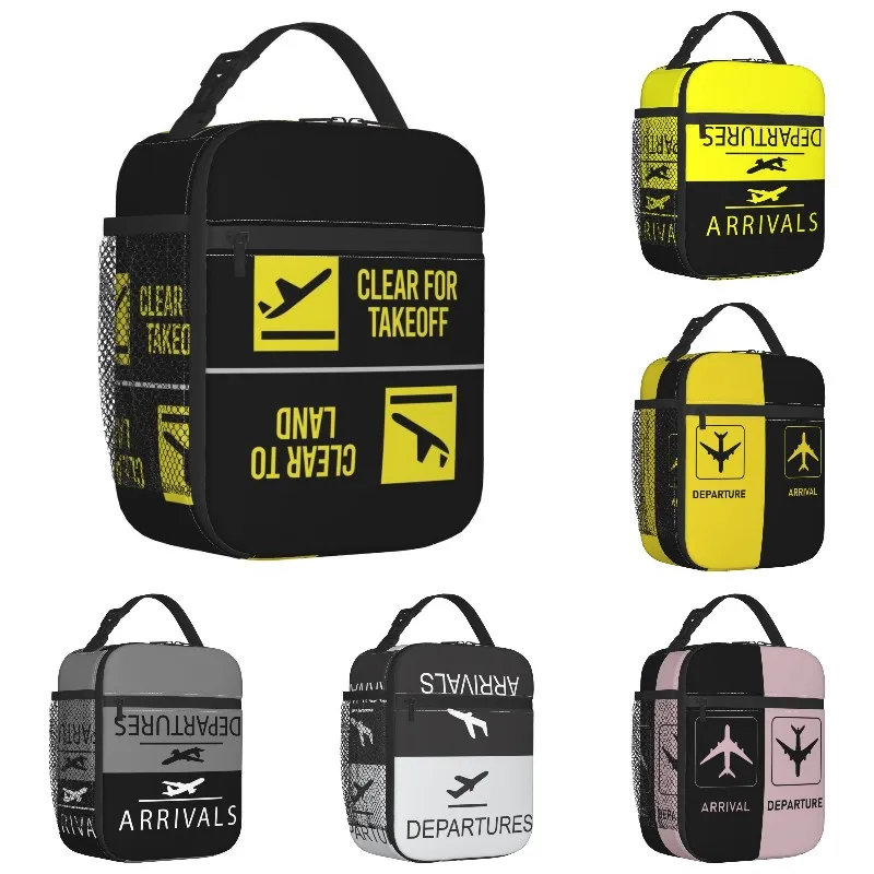 

Прозрачный Ланч-бокс для взлетной посадки для женщин, теплоизолированный Ланч-бокс для авиатора, пилота, самолета, школьная сумка