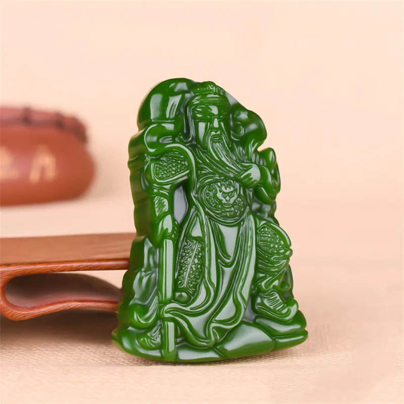 

Maichuang/Нефритовый зеленый GuanGong, Бог богатства, бренд, изысканное ожерелье, подвеска, модная и элегантная индивидуальная бижутерия, пара