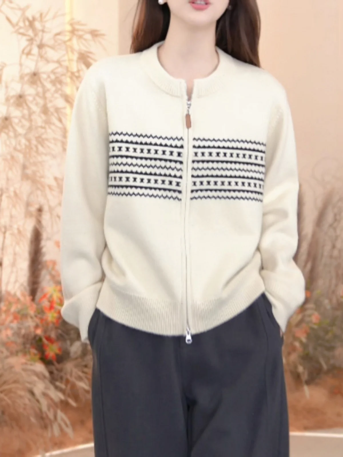 Женская одежда больших размеров кардиган на молнии верхняя в стиле вестерн