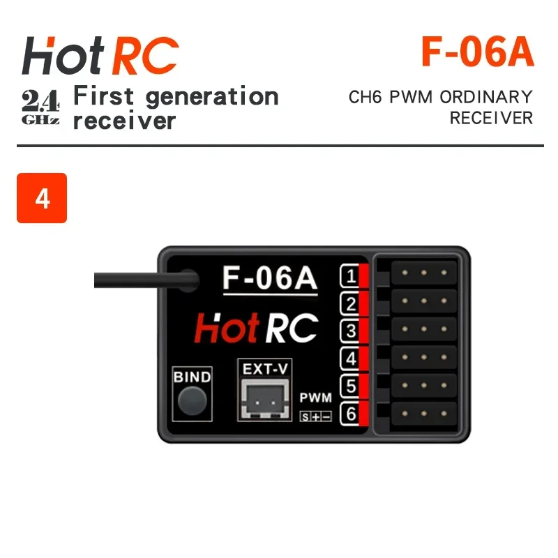 Фото HOTRC F-04A F-04B F-05A F-06A F-08A F-10A F-01A SBUS F-04BT F-06AT F-08AT F-01AT Приемник 2,4G 4/6/8/10CH для передатчика Hotrc №2