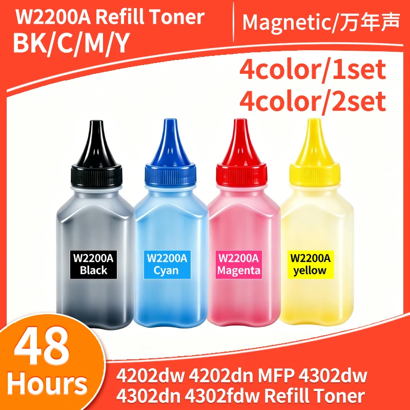 Фото Тонер-порошок W2100A 220A W2200A 230A W2300A, совместимый с HP Pro 4202dw 4202dn MFP 4302dw 4302dn 4302fdw, для заправки. №1