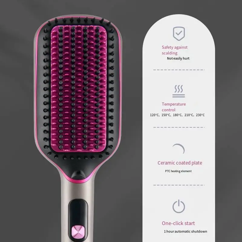 Расческа для выпрямления волос с отрицательными ионами электрическая греющая