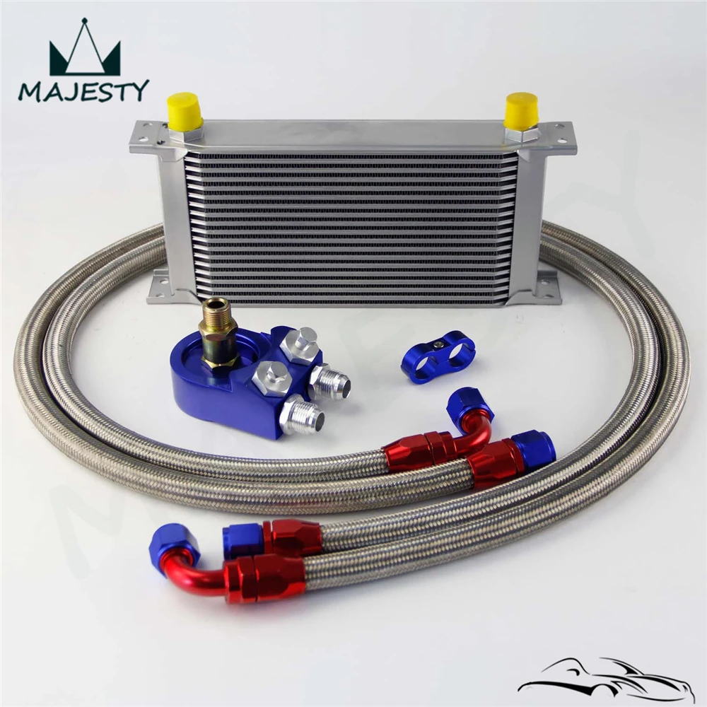 

Масляный радиатор трансмиссии двигателя, 19 рядов, AN-10AN, комплект оплетенный шланг SS