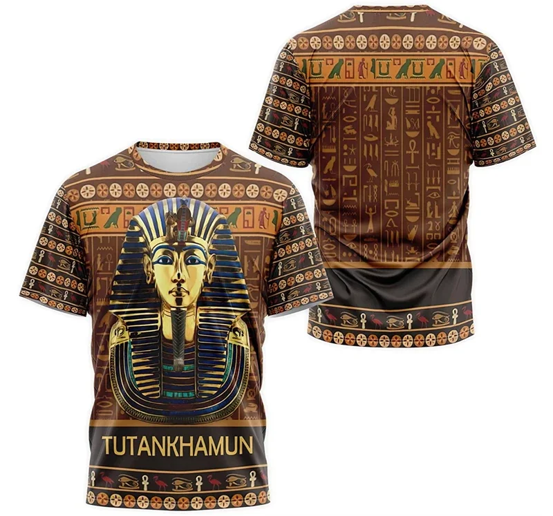Фото Футболки Antigo egito fara grfico для мужчин mulheres impresso 3d moda masculina оверсайз y2k манга curta t camisa Dofas №5