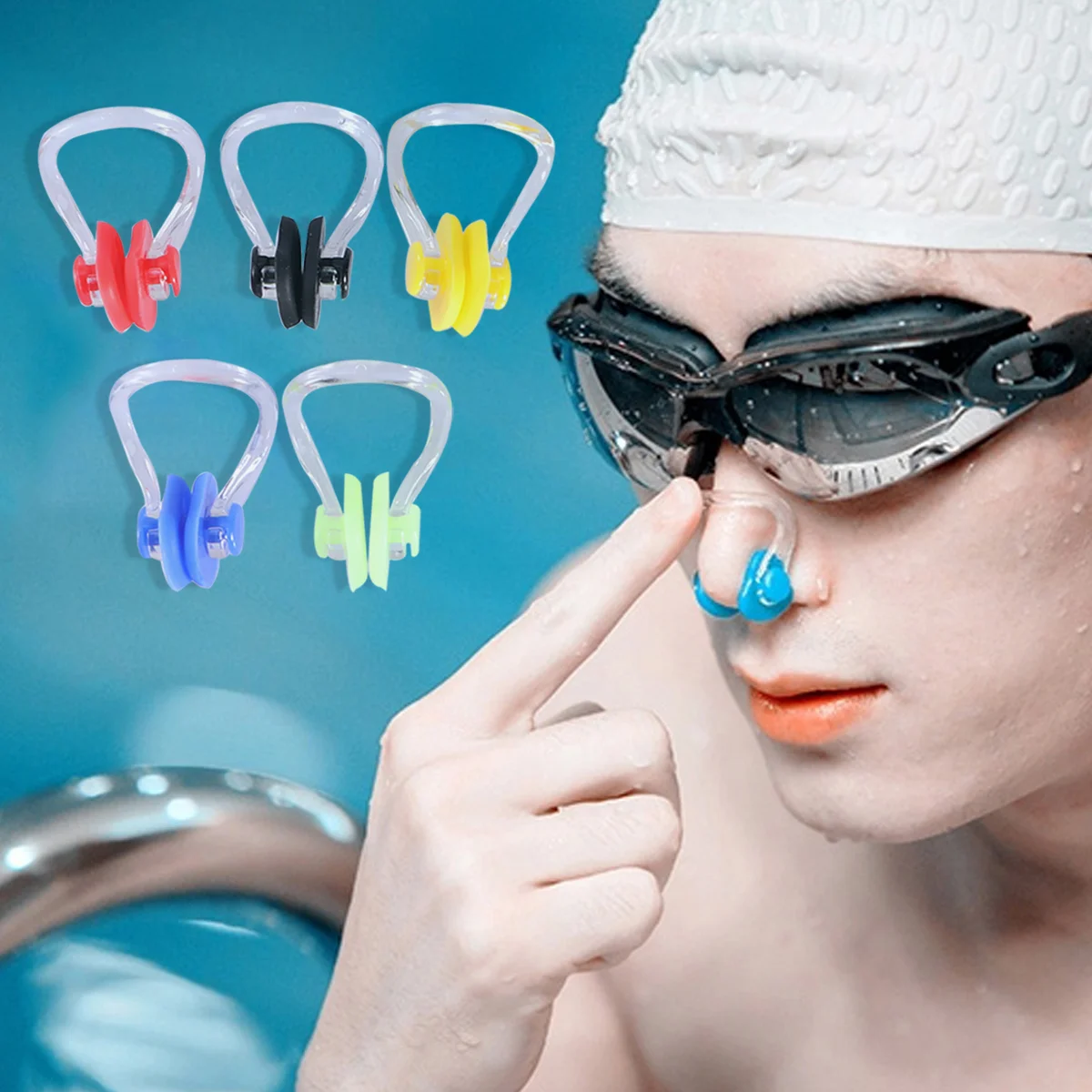 

5 Pcs Anti-slip Nose Clips Nose Plugs Swimming Kids Swimming Nose Clip Kids Anti-slip Nose Clips Aldult Ear Plugs Swimming