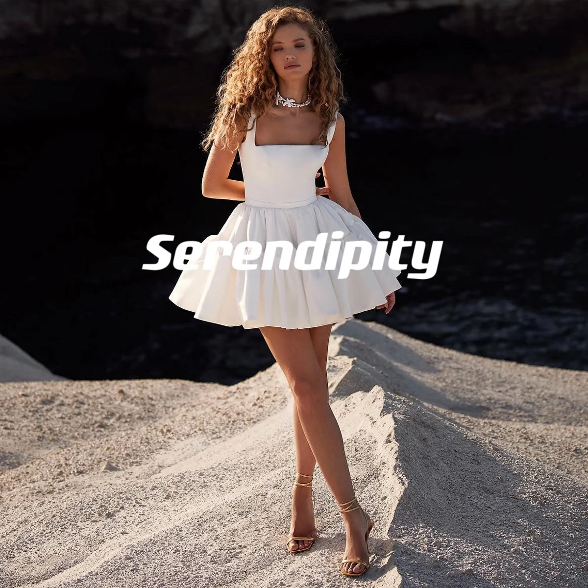 

Женское атласное платье на молнии, с оборками, без рукавов