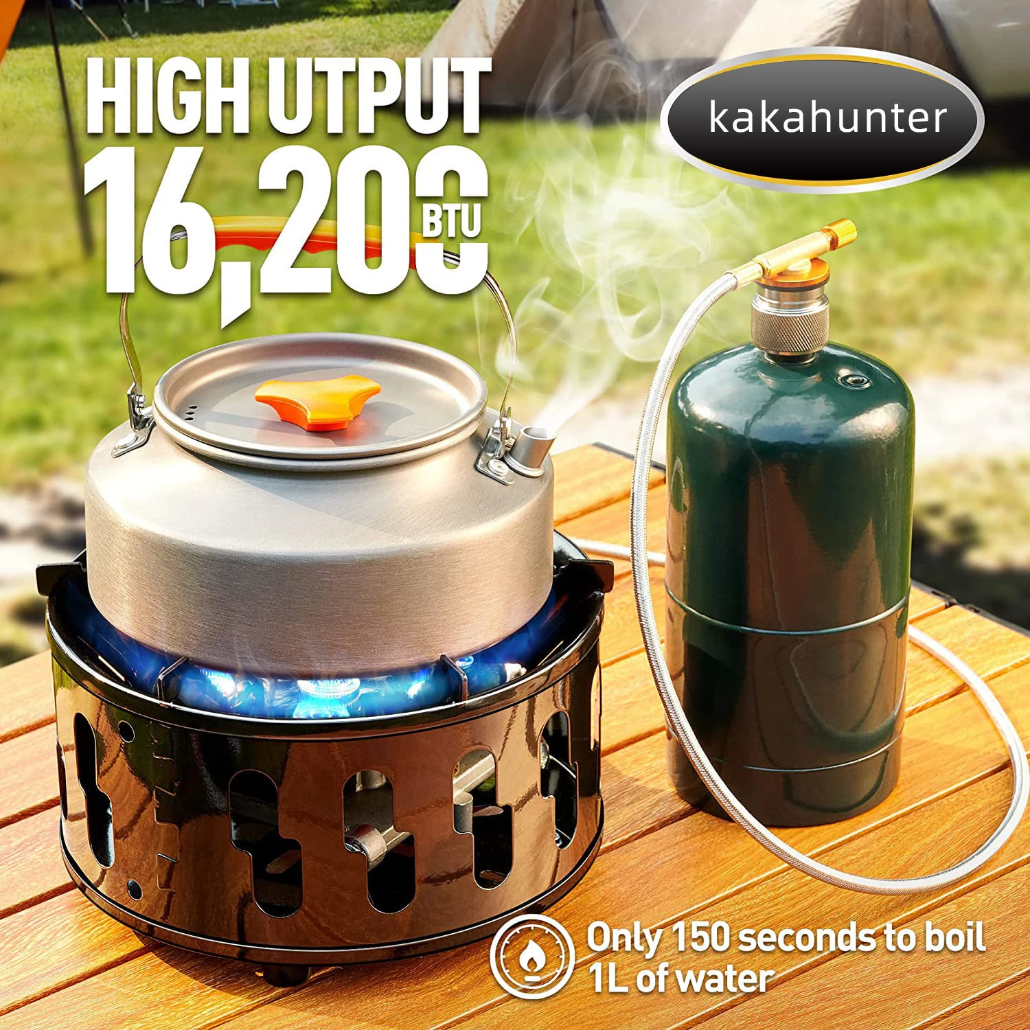 Портативная Бутановая газовая плита 19800 Вт 7 горелок с чехлом для переноски