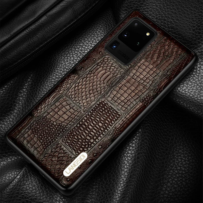 

Brand Phone Case For Samsung Galaxy Note 20 10 S22 S21 S20 Ultra S10 S9 Plus S10e A51 A71 Genuine Leather Shockproof Back Cover