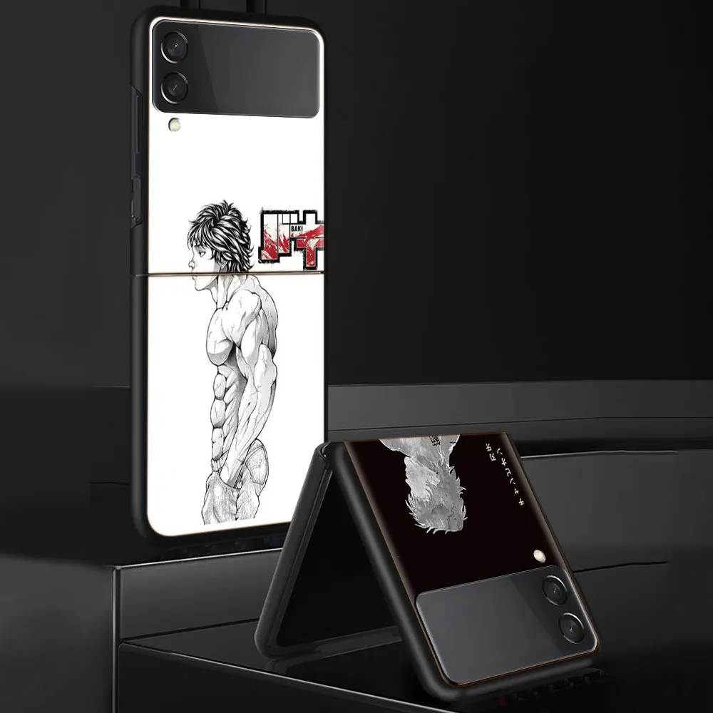 Demonic Mantis Hanma от Vertei Baki чехол для сотового телефона Samsung Galaxy Z Flip 5 5G 6 4 3 Black Coque Hard PC L