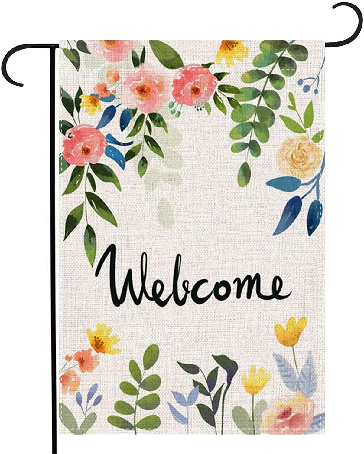 

Wedding Birthday Flower Welcome Garden Flag Small Vertical Double Sided, Spring Yard Sign Porch Flag Home Party Hanging Wall