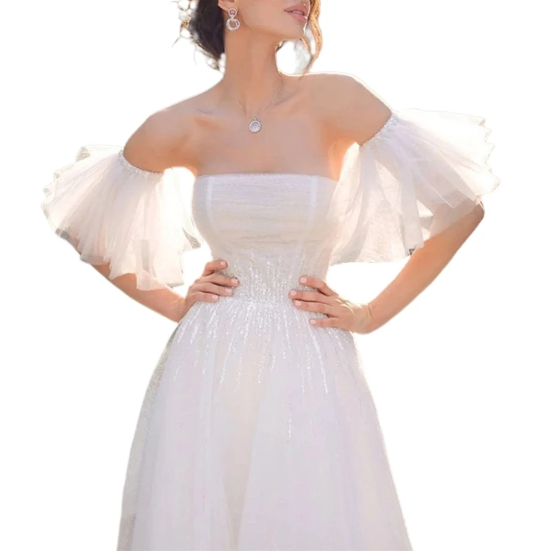 

MXMB Bridal Removable Sleeve Summer Beach Wedding Party Layered Lace Arm Cover