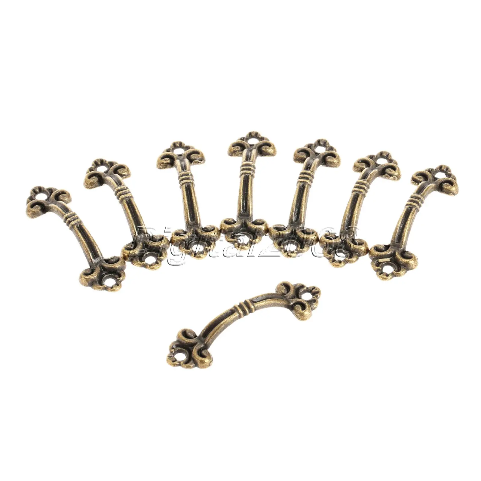 

12Pcs 48x14mm Antique Brass Decorative Mini Small Jewelry Wood Box Gift Case Wine Chest Pulls Handle Dresser Drawer Cabinet Knob