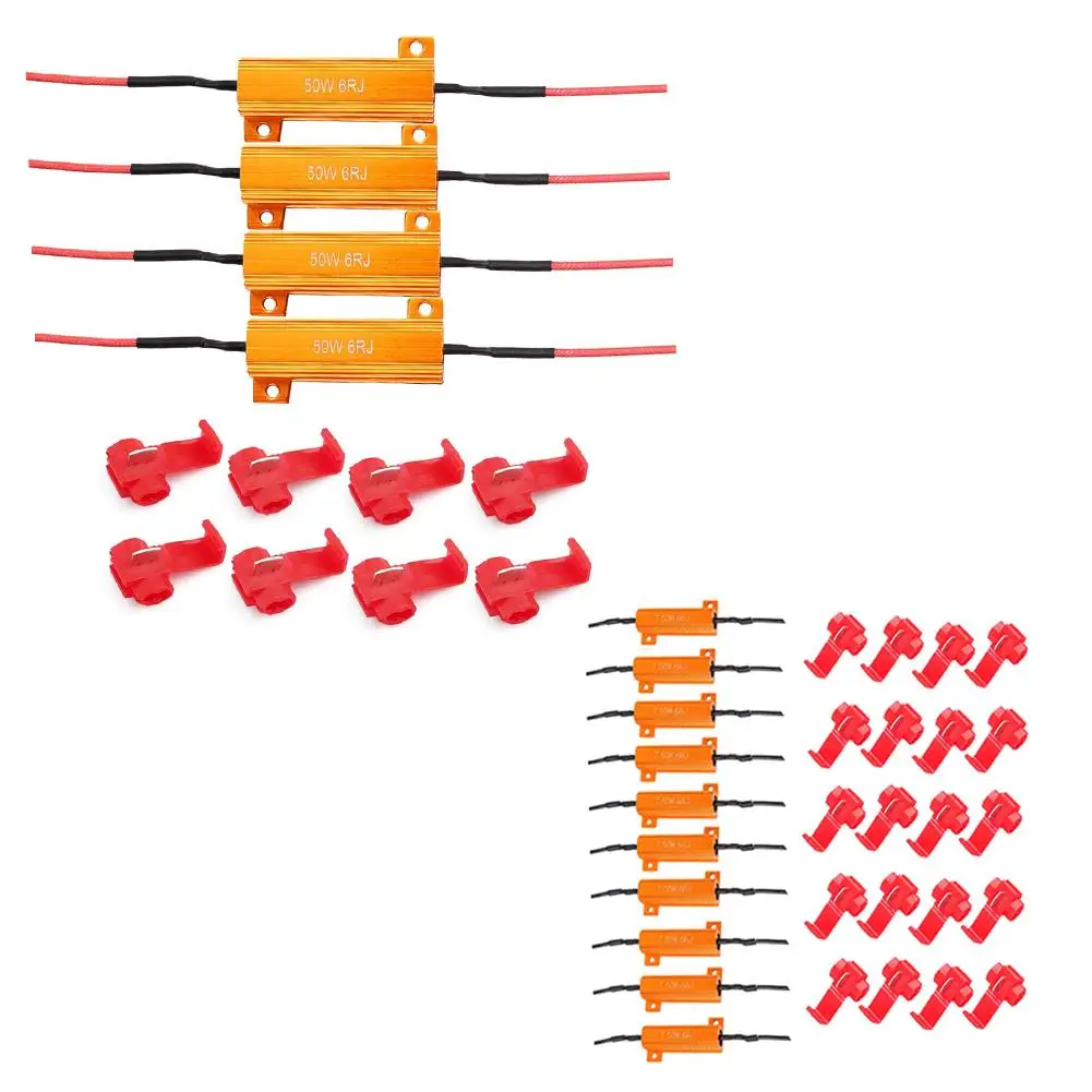 

Load Resistor 50w 6rj 6ohm Led Bulb Led Decoder For Turn Signal Blink Tail Light Resistor Decoding Line