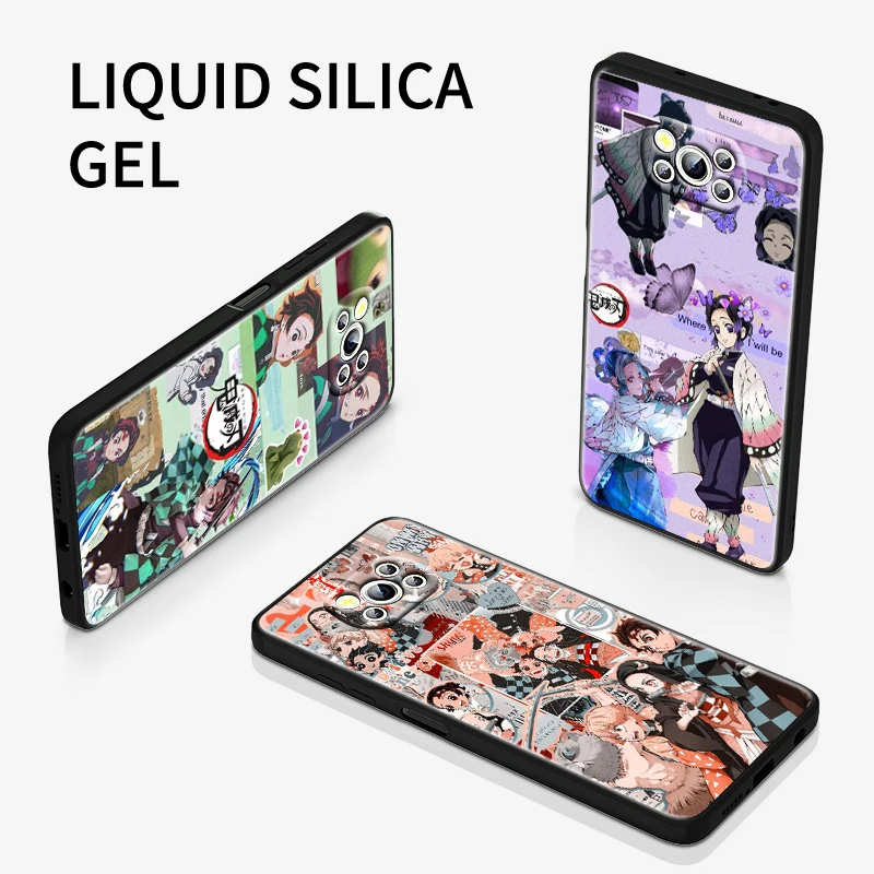 

Kimetsu No Yaiba Demon Slayer For Xiaomi POCO F3 11T Mix4 10S X2 10 M2 M3 Lite F3 Pro 5G Black Soft Cover Phone Coque Fundas