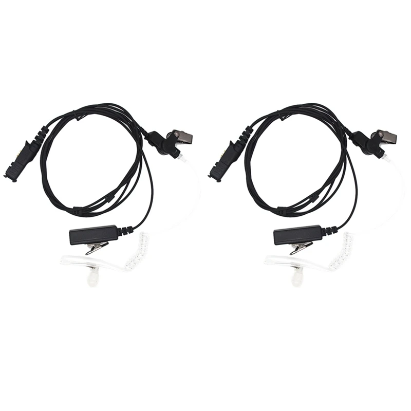 

2X Walkie Talkie Air Acoustic Tube PPT Headset Earpiece For Motorola Xir P6600 P6620 XPR3300 XPR3500 MTP3250