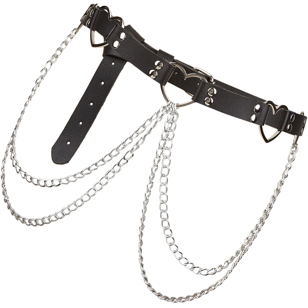 

Belt Jeans Pants Chain Grommet Belt Pocket Chain Fashion Multi Layer Belt for