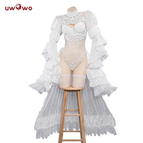 In Stock UWOWO Nier: Automata Yorha 2B Cosplayb Costume Black/White Wedding Dress Bride Costume Costume Outdoor Dress For Women
