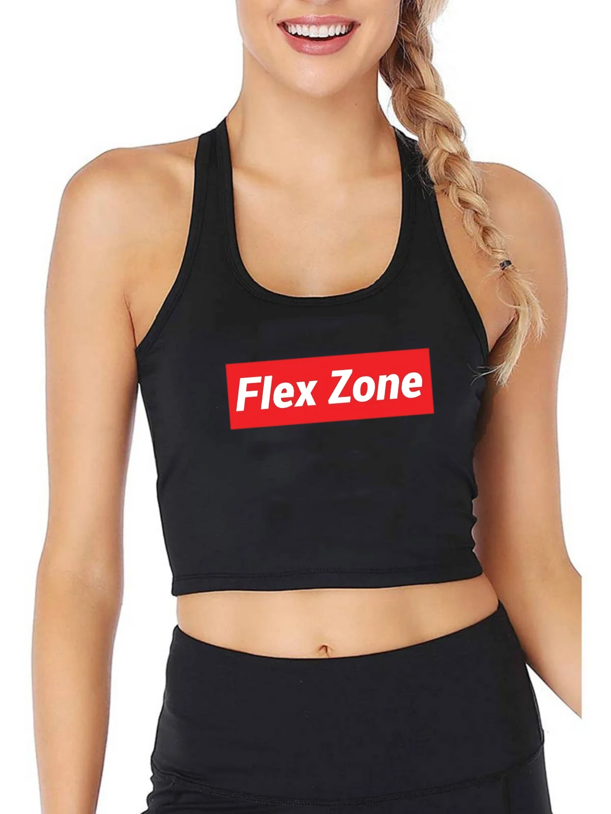 

Flex Zone Design Breathable Slim Fit Tank Top Women's Yoga Sport Workout Crop Tee Gift Idea Crop Tops Summer Camisole