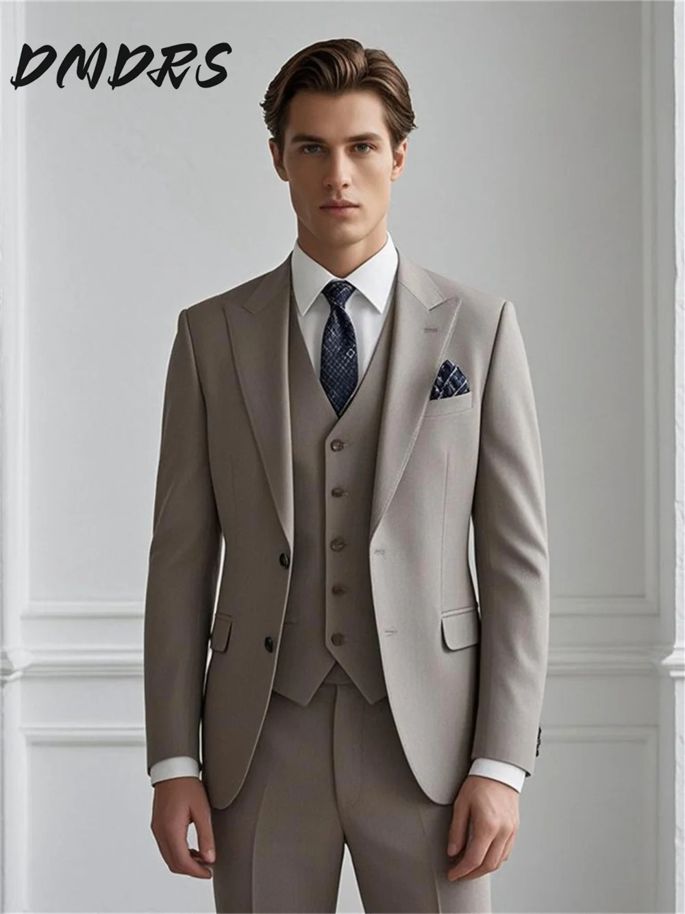 Debonair мужские костюмы для выпускного вечера свадебной вечеринки гладкий