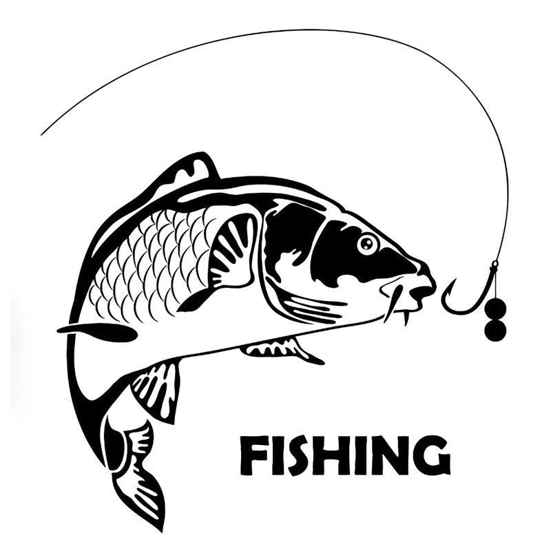 

Наклейки на автомобиль Рыбалка, виниловые, водонепроницаемые, солнцезащитные, 15 см