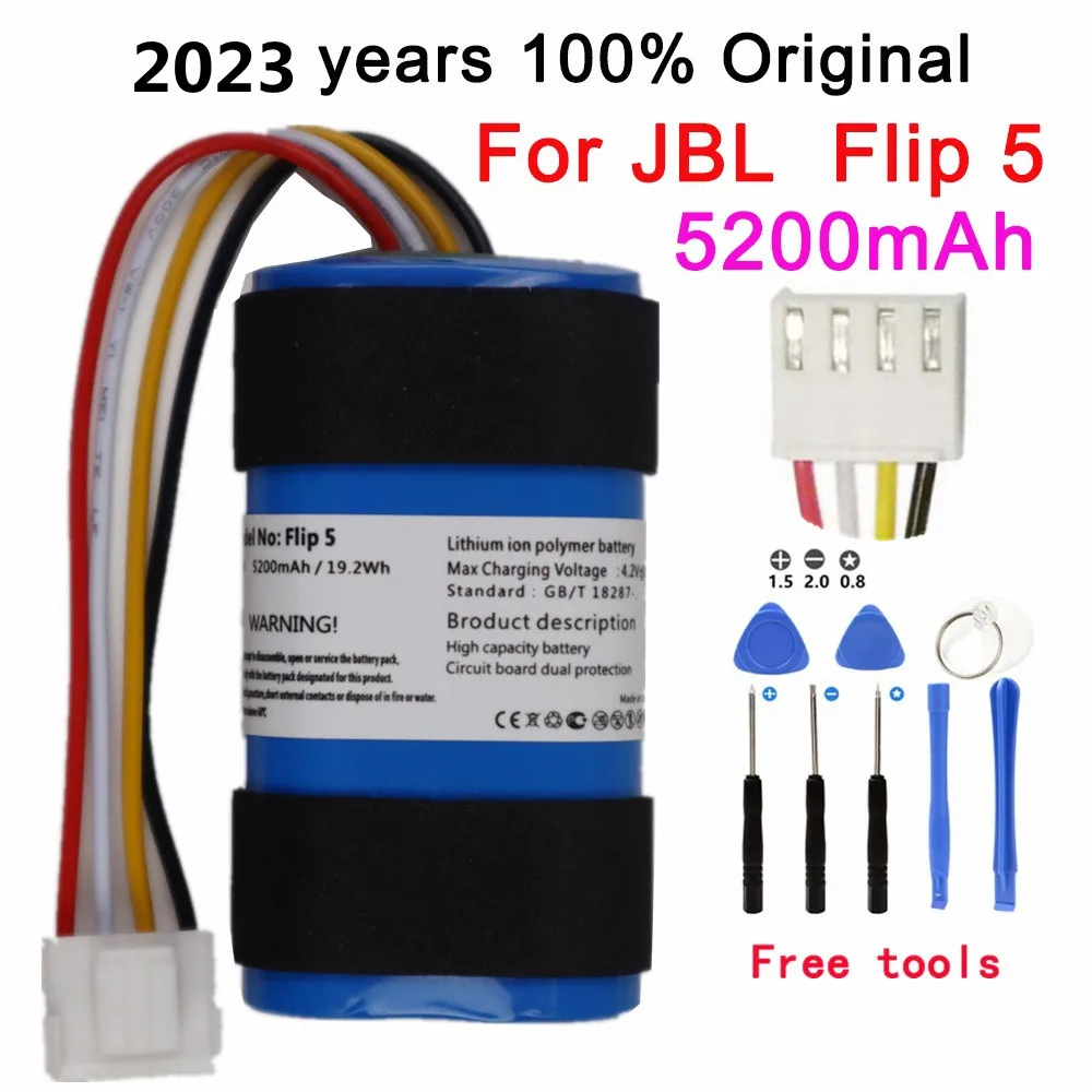 100% оригинальный сменный аккумулятор плеера 4,2 в/5200 мА/ч для JBL Flip 5 Flip5 JBLFLIP5 JBLFLIP5 громкий динамик аккумулятор
